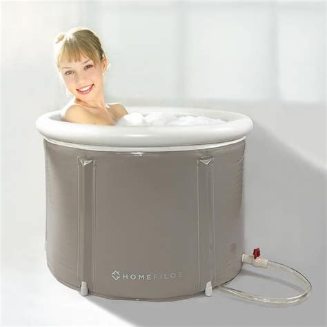 Portable Bathtub by Homefilos, Japanese Soaking Bath Tub for Shower