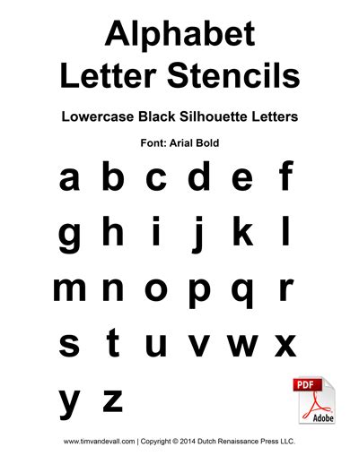 Free Alphabet Letter Stencils For Kids Printable