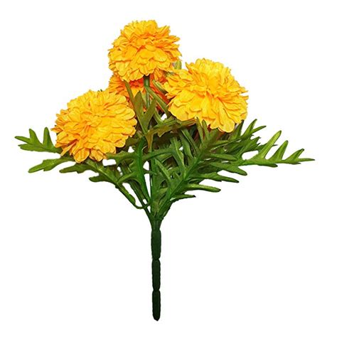 goodgoodsthailand thai artificial yellow marigold bunch artificial flowers marigold flowers