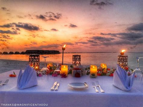 Maldives Dinner On Beach Maldive Islands Resort
