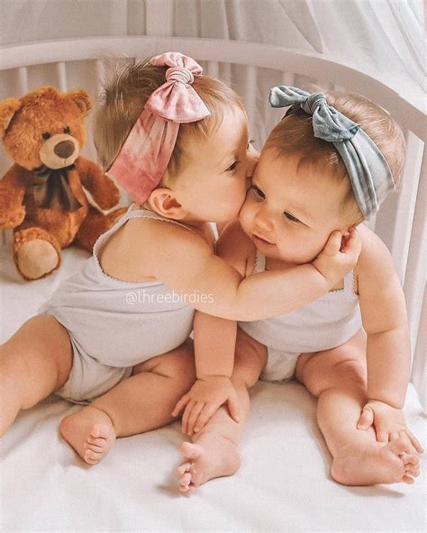 Sibling Love Cute Baby Twins Twin Baby Girls Baby Photoshoot