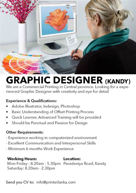 Experienced Graphic Designer Job Vacancy At Kandy Offset Printers Pvt