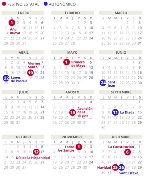 Días festivos nacionales en 2021. Calendario laboral de Barcelona del 2019 con todos los festivos - AVMLEXFINCAS