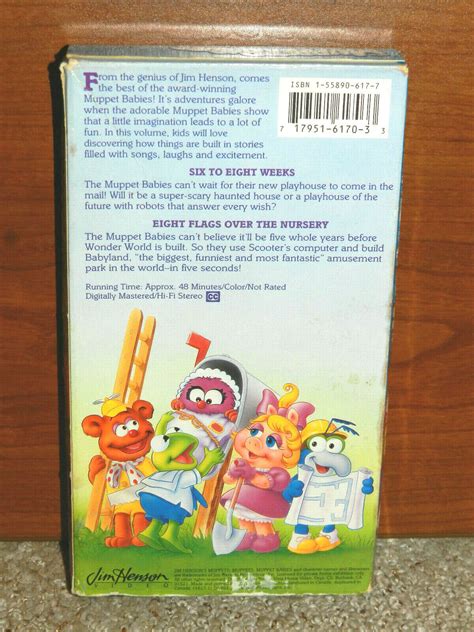 Muppet Babies Lets Build Vhs 1993 Jim Henson Video Kermit Miss