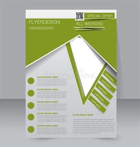 Flyer Template Business Brochure Editable A4 Poster For Design Stock