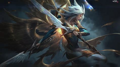 Women Form Wings Angel Weapons League Of Legends Game Kayle