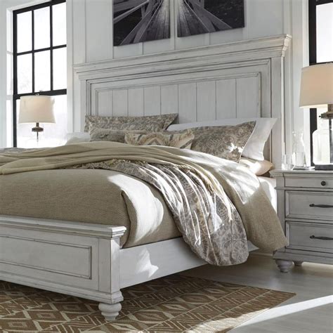 Signature Design By Ashley Kanwyn King Panel Bed In Distressed