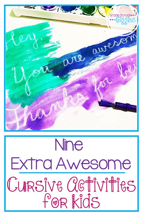 9 Extra Awesome Cursive Activities Every Kid Will Love Grade School