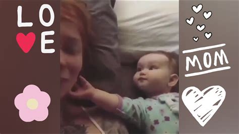 Baby Smiles At Mom Baby Turns Mom Face And Adorably Smiles Youtube