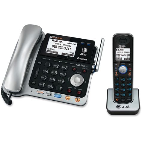 Atandt Connect To Cell Tl86103 Dect 60 Cordless Phone Silver Black