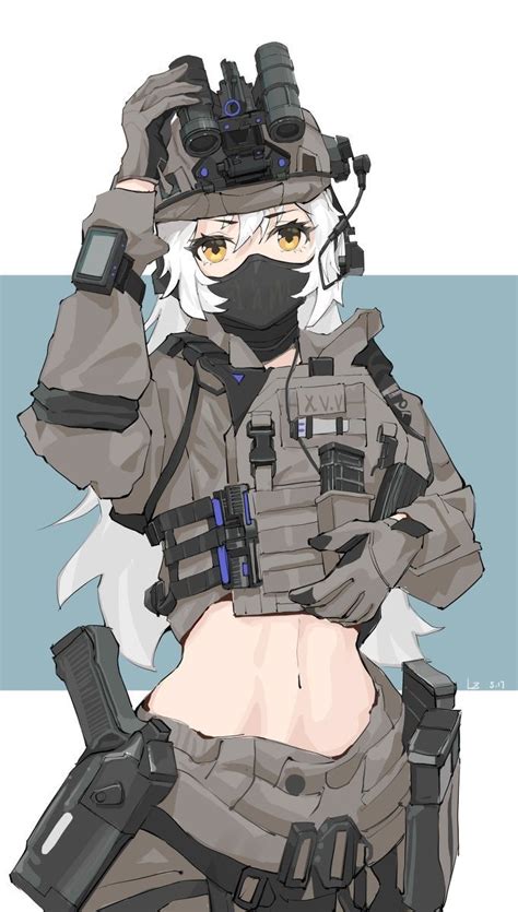 Pin On Anime Girl Boy Military Gun Girl Gun Boy