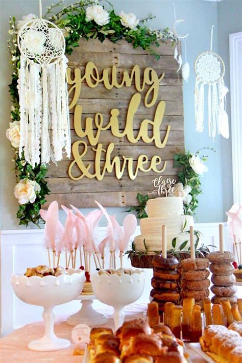 Young Wild And Three Birthday Party Karas Party Ideas Wildflower