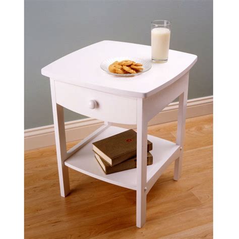 Get great deals on bedroom metal vintage/retro tables. White Wood Contemporary 1-Drawer Bedside Table Nightstand