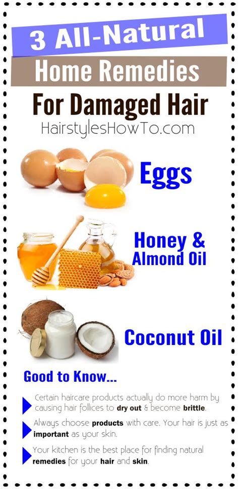 3 All Natural Remedies For Damaged Hair Hairstyles How To