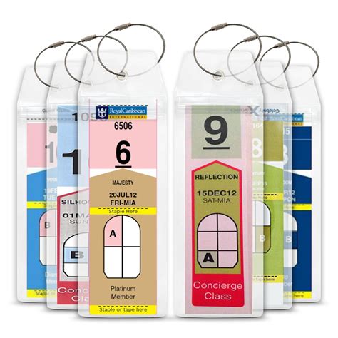 INCLUDES: 8 cruise ship Zip Seal Narrow luggage tag holders and 8
