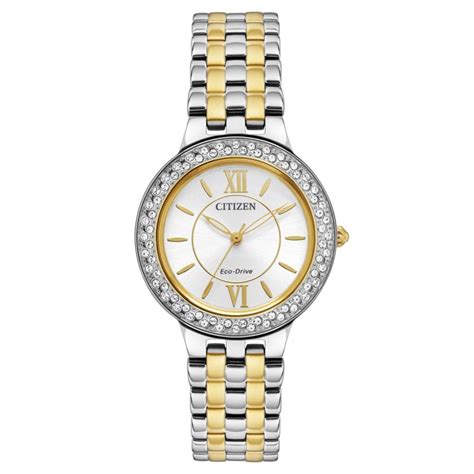 citizen eco drive ladies silhouette crystal watch fe2084 55a