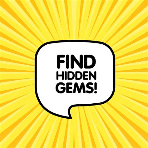Premium Vector | Find hidden gems sign flat pop art icon find hidden