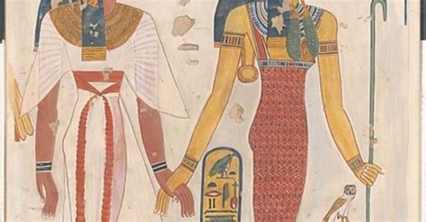 Queen Nefertari Being Led By Isis Egypt 1279 1213 Bc The