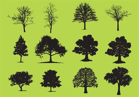 Tree Line Silhouette Vector At Vectorified Com Collection Of Tree