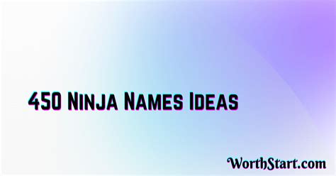 450 Clever Ninja Names That You Will Like