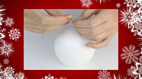 Diy Christmas Ornament With Styrofoam Ball Easy Christmas Crafts
