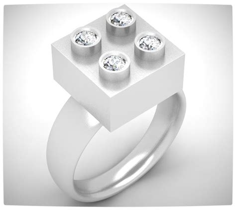 Lego Engagement Ring Geeky Engagement Rings Lego Wedding Geeky