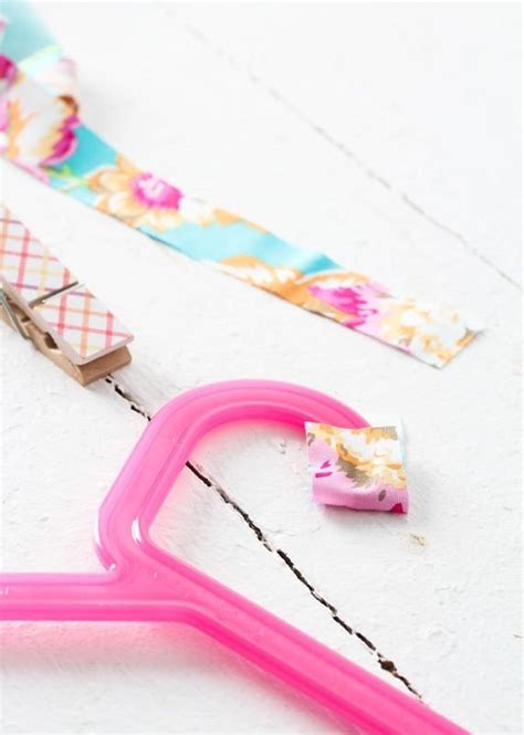 Baby Shower Craft Diy Fabric Wrapped Hangers Etsy