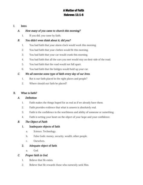 Expository Sermon Outline Template Collection