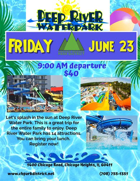 Jun 23 Deep River Water Park Trip Chicago Heights Il Patch
