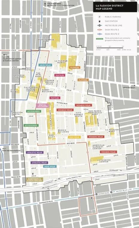 Los Angeles Fashion District Map Dayna Ernesta