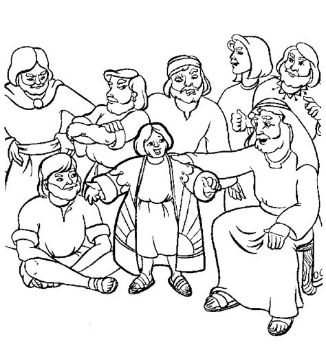 Through this coloring page you're able to check whether your kid is acquainted with the fundamental colours. Joseph's Coat of Many Colors | Joseph's Coat drawings