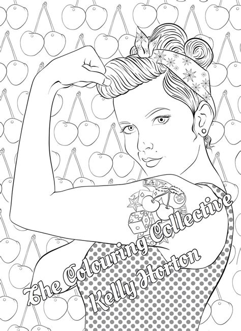 Vintage 1950s Rockabilly Adult Colouring Pages Digital Etsy