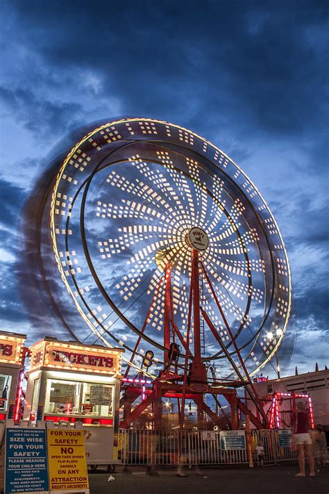 Ferris Wheel At Night Photograph By Jeff Stoddart Fine Art America