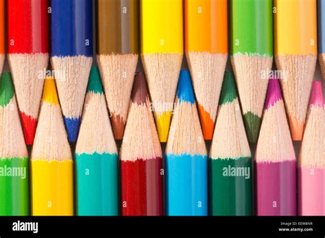 Rows Of Colorful Pencils Stock Photo Alamy