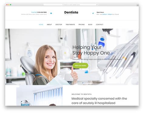 Dentista Free Dental Care Website Template Colorlib