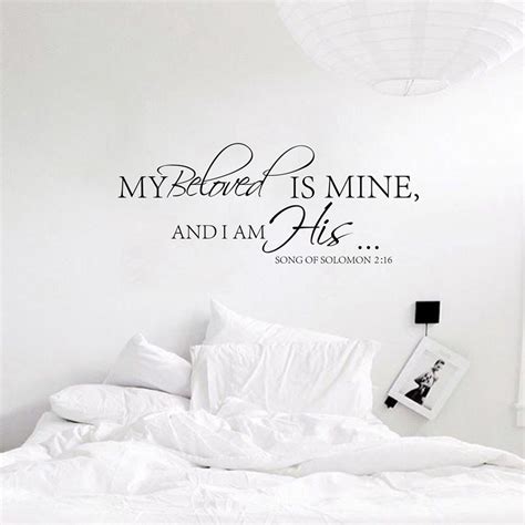 Free Shipping Master Bedroom Wall Decal My Beloved Is Mine Wall