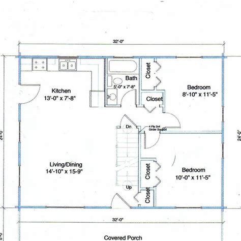32x32 Cabin Floor Plans Shefalitayal