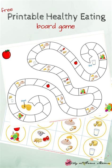 Kids Kitchen Free Printable Board Game For Teaching Kids About Healthy