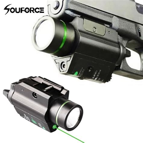 Tactical Flashlight Andgreen Laser Sight Cree Led Light Combo Mount Ultra