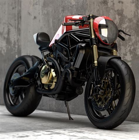 Check out this awesome monster 1200 cafe racer and this brutal custom 1198 by beautiful interpretation of the brutal 1200cc rocket by v'spirit motorworks this ducati monster 1200 café racer (or café figher as you wish), called. Ducati Monster 821 cafe racer concepts by Ziggy Moto - The ...