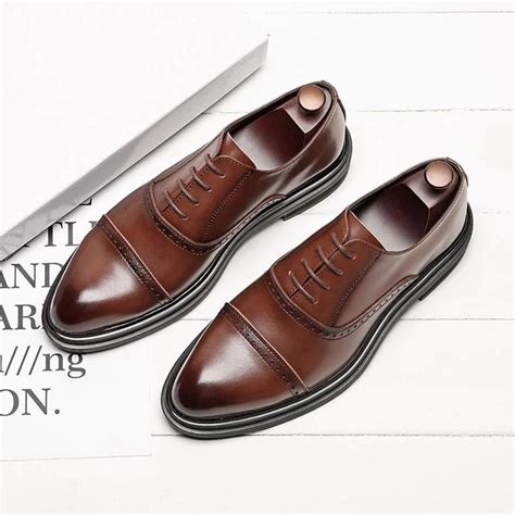 New High Quality Genuine Leather Men Brogues Shoes Dress Shoes Brogues Men Dress Shoes Men