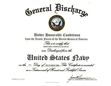 Honorable Discharge Us Navy Military Certificates Medals And More