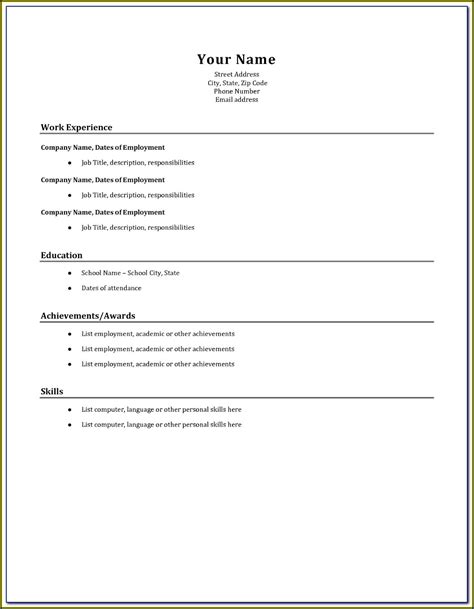 Maybe you would like to learn more about one of these? Simple Resume Format Download In Ms Word Pdf - Resume ...