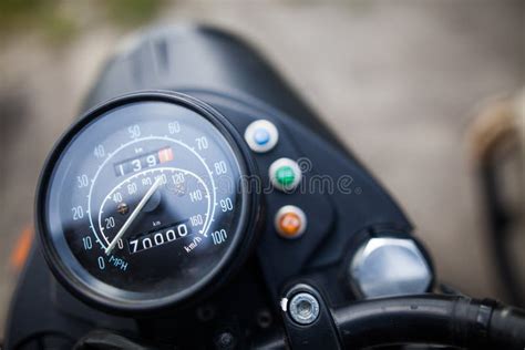 Vintage Motorcycle Speedometer Stock Photo Image Of Transport