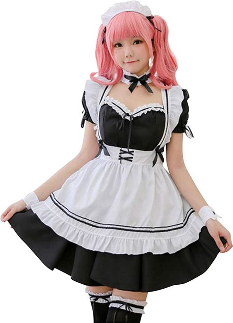 Sexy Maid Costume Lace Cosplay Pink Cat Maid Lolita Dress Uniform Maid