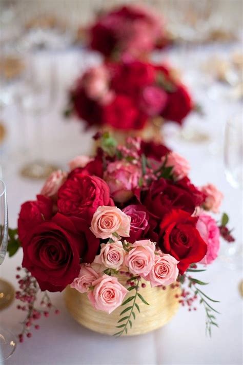 Pink Red And Gold Tabletop Elizabeth Anne Designs The Wedding Blog