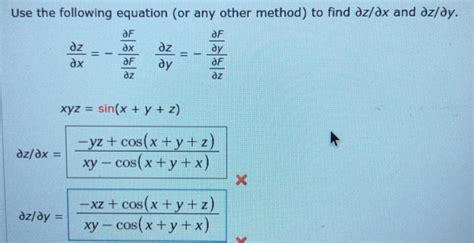 solved use the following equation or any other method to