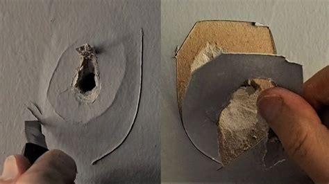 How To Repair Small Hole In Plasterboard Youtube