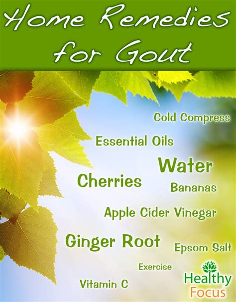 Home Remedies For Gout Healthy Focus