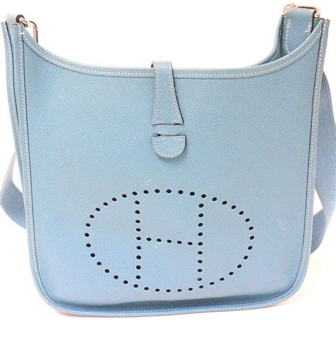 Hermes Evelyne Pm Blue Jean Epsom Leather Shw Shoulder Bag 2005 For